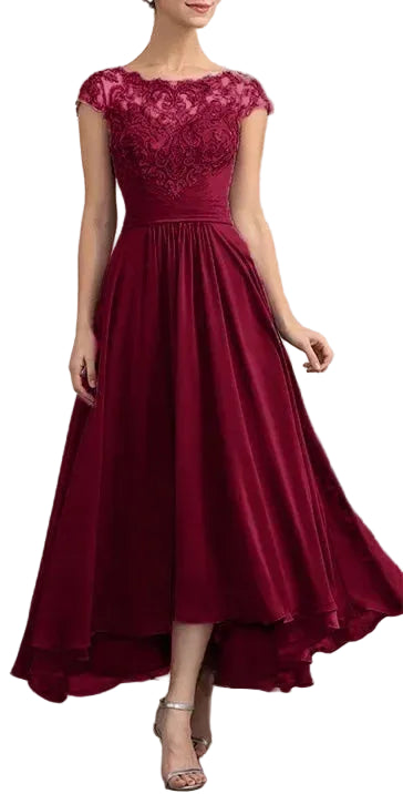 Seraphina | Elegant Lace Chiffon Maxi Dress