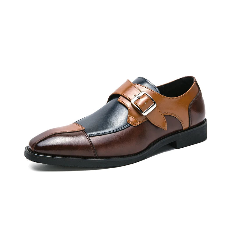 Men's Leather Monk Strap Loafers