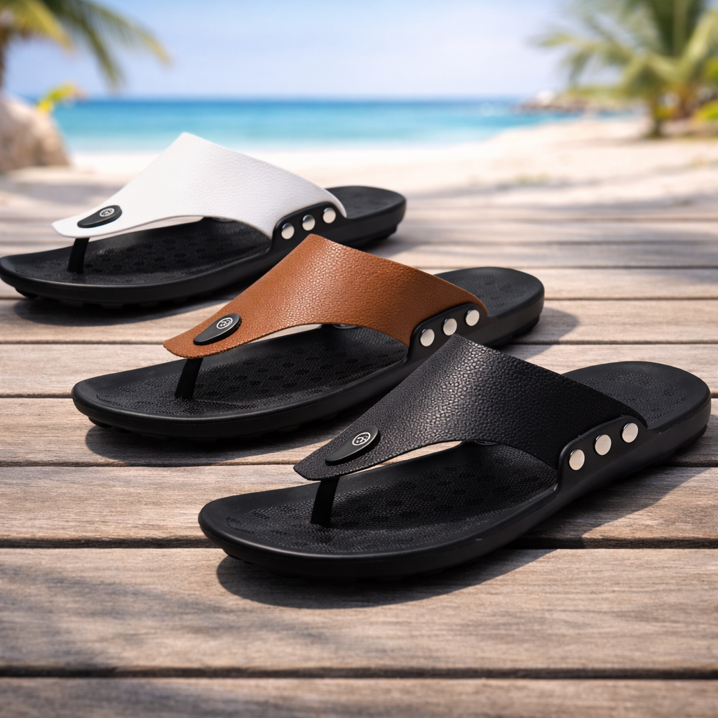 Cushioned Leather Sandals