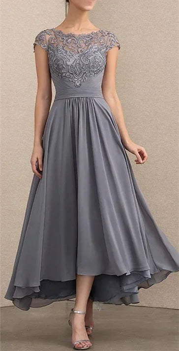 Seraphina | Elegant Lace Chiffon Maxi Dress